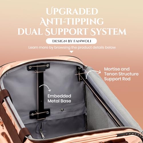 Fanwoli 28" Dance Bag with Garment Rack, Waterproof Competition Duffel - color: Maillard Brown