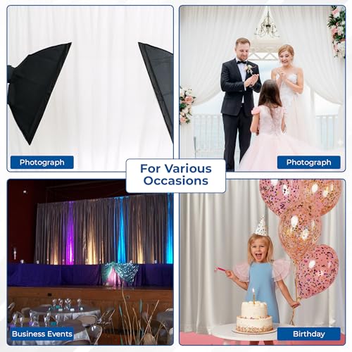 OnlineEEI Pipe & Drapes Portable Stand Kit, 8FT x 20FT Photo Backdrop Set with Portable Stand, Photography Background for Weddings, Birthday Parties, Business Events (Hunter) - color: Hunter