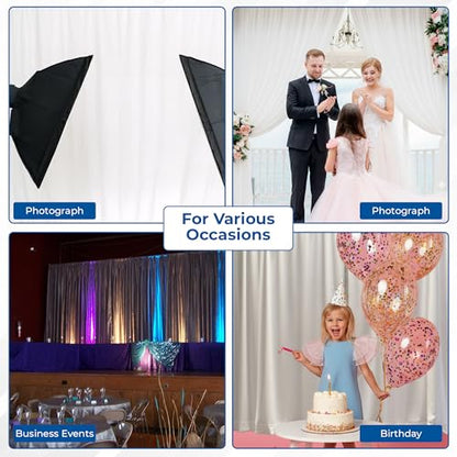 OnlineEEI Pipe & Drapes Portable Stand Kit, 8FT x 20FT Photo Backdrop Set with Portable Stand, Photography Background for Weddings, Birthday Parties, Business Events (Burgundy) - color: Burgundy