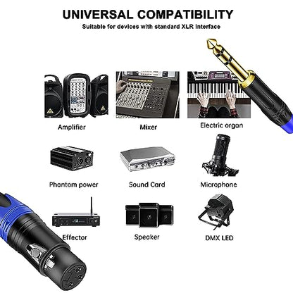 (2Pack / 3.3 FT) XLR to 1/4 TRS Stereo Adapter,XLR Female to 1/4 Inch (6.35mm) Balanced Microphone Stereo Audio Converter AdapterCable for Speakers, Mixers, Amplifiers - color: 3.3 feet-2Pack