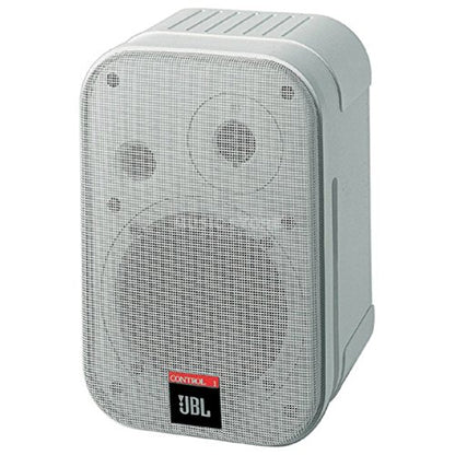 JBL Professional C1PRO-WH High Performance 2-Way, 150 Watt 5.25” Compact Passive Satellite, Bookshelf Speakers, Home Theater, Desktop, Stereo, Commercial, White, Sold as Pair - color: White