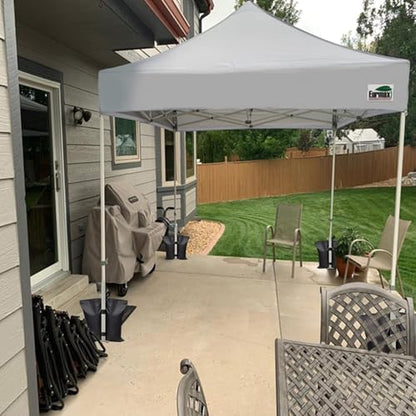 Eurmax USA 130LBS Weight Capacity Pop up Gazebos Weights Sand Bags for Pop up Canopy Tent Pergola Outdoor Instant Canopies, 4-Pack (Without Sand) Grey - color: Gray, style: Twin Cylinder Sand