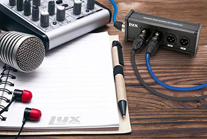 LyxPro 4-Channel XLR to Cat6 Ethercon Breakout Box Pair, Male & Female | Male & female 4-channel XLR breakout boxes carry balanced analog, AES or DMX over one Cat6 cable up to 330 ft. - size: Pair - No Cables