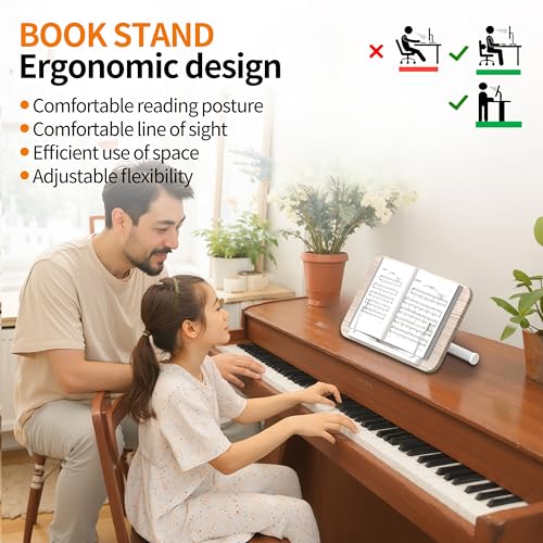 2-in-1 Dual-Use Music Stand & Tabletop Stand, 16.5"–51" Height Adjustable - color: White, size: Non-wheeled