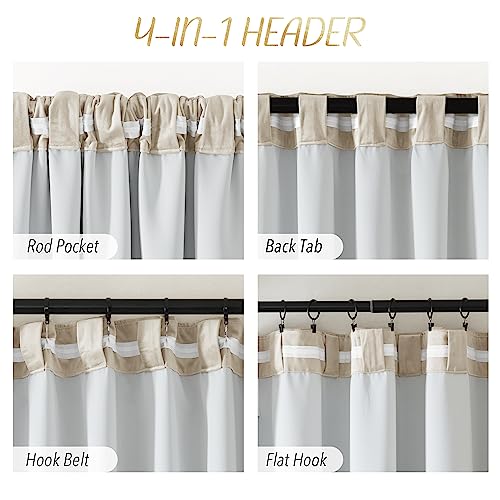 NICETOWN Camel Room Darkening Velvet Curtain Bedroom Window Drape 96 inch Long, 1 Panel Living Room Back Tab Blackout Curtain Window Treatment Velvet Panel Farmhouse for Apartment, 48" Width - color: Camel, size: 48"W x 96"L (Pack of 1)