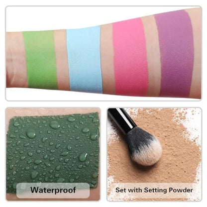 BOBISUKA Light Green Face Body Paint Stick, Lime Green Eye Black Painting Sticks for sports, Facepaints Kit for Halloween Makeup Zombie Witch Camouflage Goblin Cosplay Special Effects SFX Costume - color: Grass Green