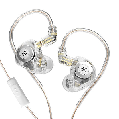 KZ EDX PRO in Ear Monitor IEM Wired Earbuds Earphones 1DD Wired Ear Buds HiFi Deep Bass with 1DD New 10mm Dynamic Driver Over Ear Headset with Detachable Cable - color: White, style: with Mic