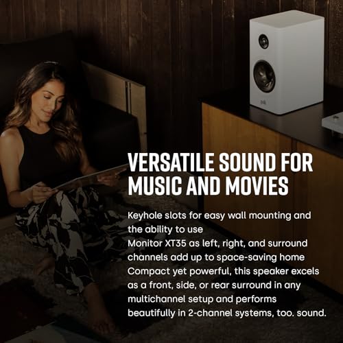 Polk Audio Reserve R100 Bookshelf Speakers for Home Theater, Pair, Black - color: Black