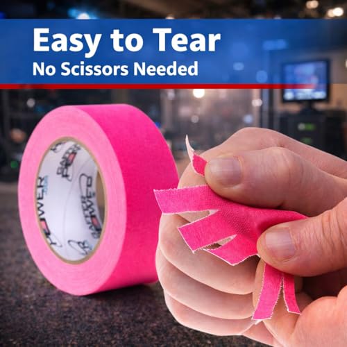 Gaffer Power Fluorescent Pink Gaffer Tape 2 Inch x 30 Yards, 11.5 Mil - color: Pink, size: 2 inches x 30 yards | 1 pack