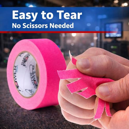 Gaffer Power Fluorescent Pink Gaffer Tape 2 Inch x 30 Yards, 11.5 Mil (Pack of 4) - color: Pink, size: 2 inches x 30 yards | 4 pack