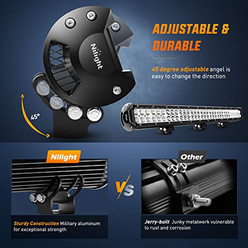 Nilight - 60009C-A 31" 198W Led Light Bar Flood Spot Combo Off Road Work Light Driving Fog Lights for SUV Boat 4x4 Jeep Lamp,2 Years Warranty - size: 31" 198W Combo Light Bar