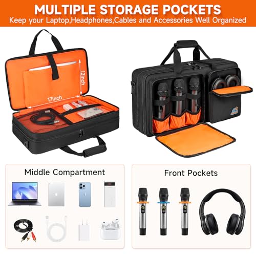 DJ Controller Case Compatible with Pioneer DDJ SR/Numark Mixstream Pro Go | DJ Bag fits for Pioneer DDJ SR2/RR/DDJ-REV1/Denon MC4000/Numark Mixtrack 3/Hercules Inpulse 500(23.5 x 13.5 x 2.5 in) - size: M(23.5 x 13.5 x 2.5 in)