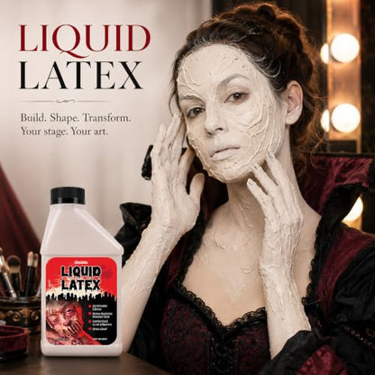 Kangaroo 14 oz Liquid Latex Skin Body Paint Special Effects for Cosplay | Professional Grade Liquid Latex SFX Makeup Prosthetics for Cosplay, Theater & Film - Creates Fake Scars, Zombie Makeup Skin