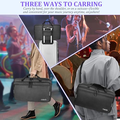 ORKELS DJ Controller Bag Compatible with FLX4, FLX2, REV1, DDJ SB3, DDJ SB2, DDJ 400, DDJ RB, DDJ200, Pro FX, MPFX, DJ2GO2 Touch, Mix II, Party Mix, 200 MK2 DJ Controller, S-21.6''Lx13''Wx4.7''H - size: S-21.7''L x 12.6''W x 4.7''H