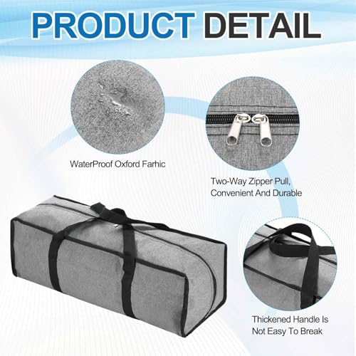 1 Pcs Zippered Tripod Bag, 24 x 10 x 10 Inch Water Resistant Oxford Cloth Outdoor Equipment Storage Bag with Handle for Travel Outdoor Camping Sports Fishing Rod, Grey - size: 24 x 10 x 10 Inch