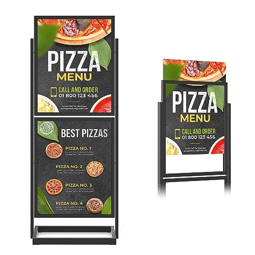 Sign Holder Floor Stand, Heavy Duty Pedestal Poster Banner Stand for Display, Metal Floor Standing Display - Double Sided Poster Stand 22" x 28" for Business, Office, Trade Show, Mall Advertising