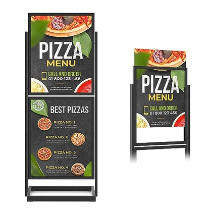 Sign Holder Floor Stand, Heavy Duty Pedestal Poster Banner Stand for Display, Metal Floor Standing Display - Double Sided Poster Stand 22" x 28" for Business, Office, Trade Show, Mall Advertising
