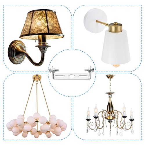 PATIKIL 110mm Ceiling Light Plate Kit, 1 Set Light Fixture Mounting Bracket Plate Steel Crossbar for Home Pendant Wall Light with Screw Washer Nut 2 Color Cap - size: 110mm