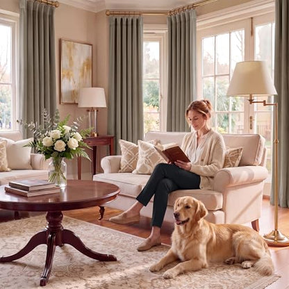 RYB HOME Taupe Velvet Curtains 84 inches Long for Bedroom - color: Taupe, size: 52"W x 84"L (Pack of 2)