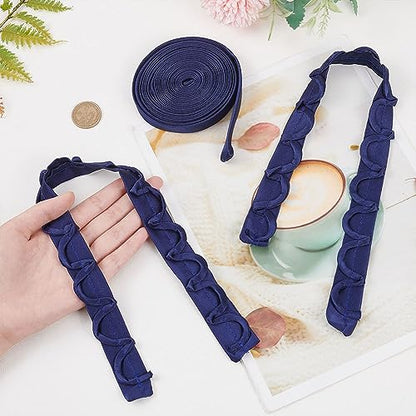 BENECREAT 1 Set Wedding Dress Zipper Replacement, Midnight Blue Adjustable DIY Craft Wedding Dress Accessories for Prom Dress Strap - color: Midnight Blue