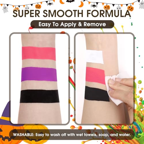 BOBISUKA Pink Face Body Paint Liquid Texture Washable Non Toxic Facepaint Fast Drying Foundation Makeup for Halloween Clown Cosplay SFX Costume Party Large Capacity(130ml) - color: Pink