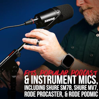 Gator Frameworks Weighted Desktop Microphone Stand with Boom (GFW-MIC-0821) | Compact Stand with 4.5" x 8" Base is Perfect for Desktop Use or Instrument Recording - style: Weighted Base