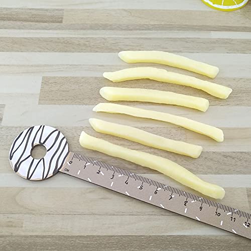15pcs Fake French Fries, Realistic Fake Fast Food, Simulation Artificial Fake Cooking Play Food Model, Kitchen Toy Decoration, Restaurant Display Party Tricky Props