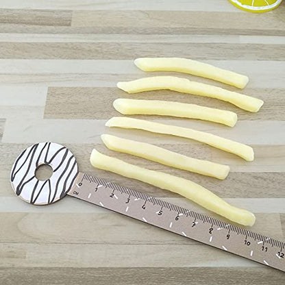 15pcs Fake French Fries, Realistic Fake Fast Food, Simulation Artificial Fake Cooking Play Food Model, Kitchen Toy Decoration, Restaurant Display Party Tricky Props