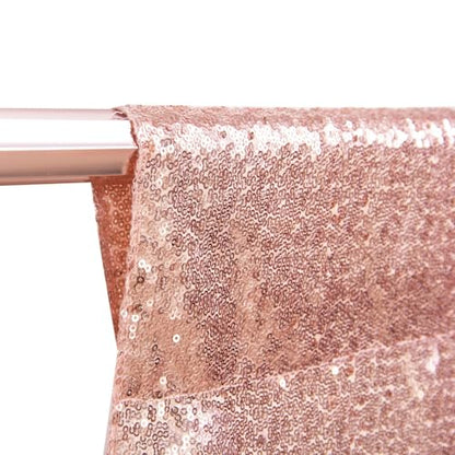 Juya Delight 6FT X 8FT Non-Transparent Sequin Photography Background Backdrop Curtain for Birthday Party Wedding Festival Ceremony (Rose Gold) - color: Rose Gold, size: 6ft x 8ft