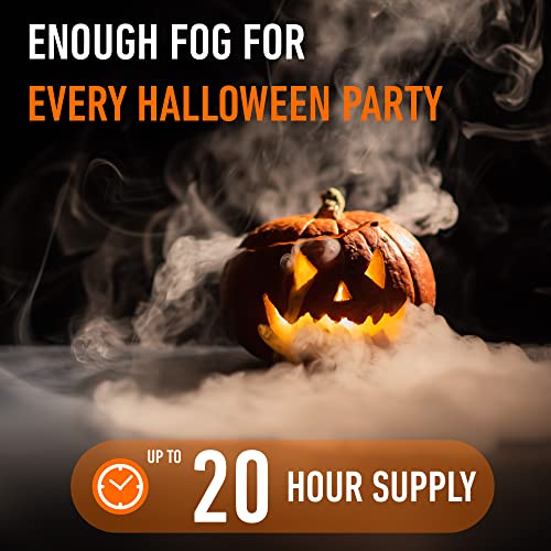 Essential Values Fog Machine Liquid - High Density Party Fog Juice (128 FL OZ / 1 Gallon) – for Water Based Foggers, Perfect for 400 Watt - 1500 W Machines – Manufactured in USA - size: 1 Gal - High Density