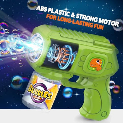 3 Pack Bubble Guns with Bubble Solution, Boys Girls Toys Gifts 3+ - color: Blue+green+pink