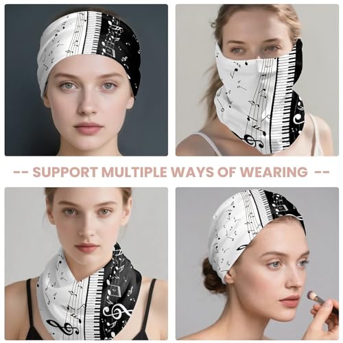 Art Owl Women's Slouchy Beanie Hat Cute Turban Hats Cancer Headwear Caps Baggy Skull Sleep Scarf - color: Musical Notes
