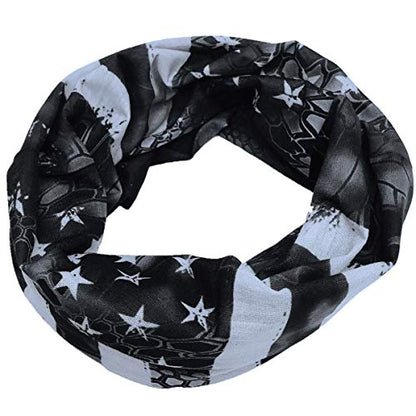 Neck Gaiter Shield Scarf Bandana Face Mask Seamless UV Protection for Motorcycle Cycling Riding Running Headbands - color: A National Flag-black