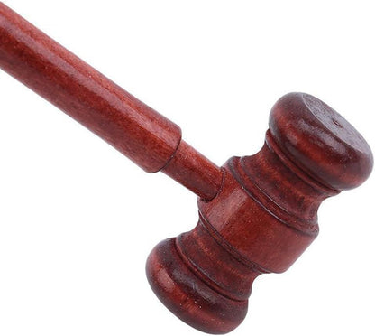 2Pcs Red Wood Judge Gavels Auction Court Gavels Wooden Judge Hammers Wood Hammer Props Judge Costume Accessories for Lawyer Courtroom 3.2 x 6.7 x 17.4 cm，Desk Accessories and Workspace Organizers
