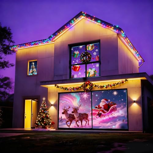 120 Inch Holographic Rear Projection Screen, Portable Anti Crease Double Sided Window Projector Screen for Christmas Videos Hologram Film Night - size: 120 Inches 60"W x 106"H