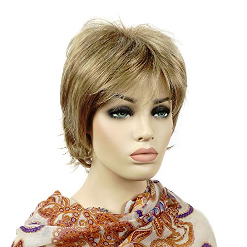 Lydell Short Layered Shaggy Full Synthetic Wigs (15H613 Blonde Mix) - color: 15H613 Blonde Mix