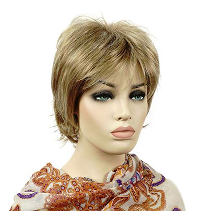 Lydell Short Layered Shaggy Full Synthetic Wigs (15H613 Blonde Mix) - color: 15H613 Blonde Mix