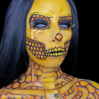 Mehron Makeup Color Cup Greasepaint - YELLOW, Face & Body Paint | High-Pigment, Long-Wear Cream Face Paint Makeup for Theater, Halloween, Cosplay, & More. Cruelty Free & Made in the USA. - color: Yellow