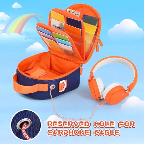 Carrying Case Compatible with Yoto Mini 2024 Edition & Headphone - color: Blue