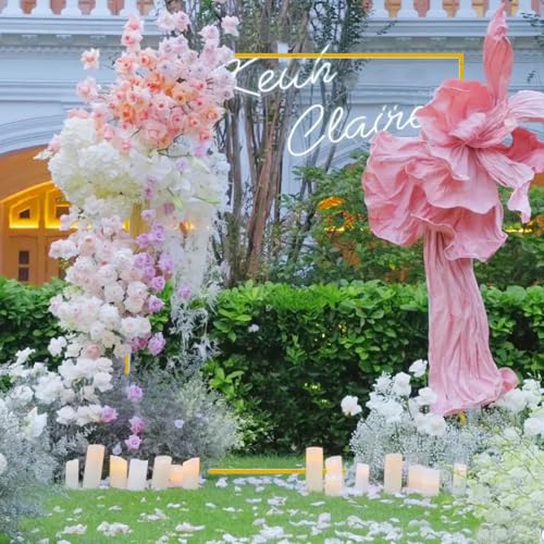 Wokceer Square Backdrop Stand Gold Metal Wedding Arch Stand 6.6FT x 6.6FT - color: Gold, size: 6.6FT x 6.6FT