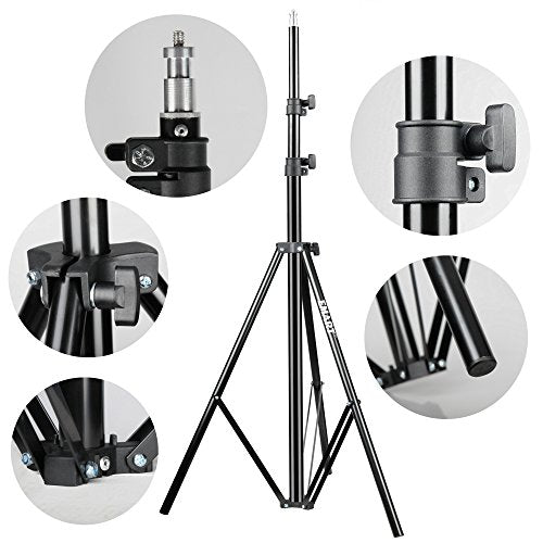 EMART 8.5 Ft Light Stand for Photography, Speedlight, Flash, Softbox-2 Pack | Portable Photo Video Lighting Tripod for Strobe, Camera, Selfie, Photographic Portrait