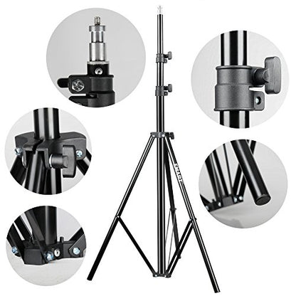 EMART 8.5 Ft Light Stand for Photography, Speedlight, Flash, Softbox-2 Pack | Portable Photo Video Lighting Tripod for Strobe, Camera, Selfie, Photographic Portrait