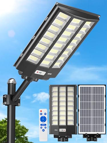 Ofuray Solar Street Lights Outdoor, Of-8600W Commercial Parking Lot Light | Solar Flood Light, LED Area Light with Motion Sensor, Dusk to Dawn,Remote Control for Security Lighting in Streets, Barns - size: 3XL