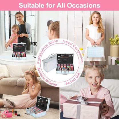 Anpro All-In-One Makeup Kit for Girls 10-12, Teen Makeup Set, Mermaid Case - color: Mermaid Color