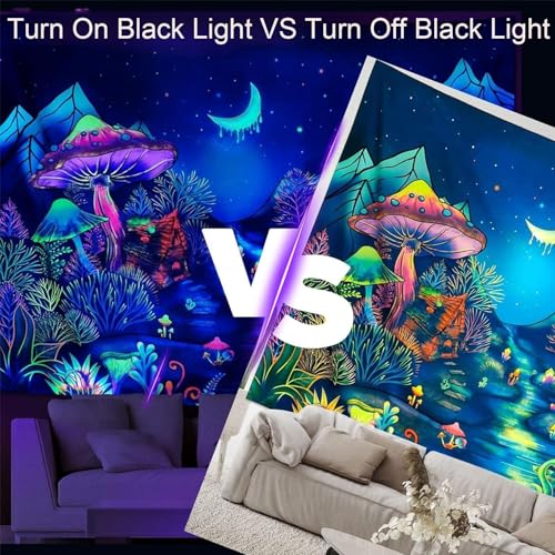 10W 1ft Blacklight Bar T5, 2 Pack UV LED Blacklight, 395-400nm Black Light Tube with USB+Switch+59in Cord, Black Lights for Glow Party, Bedroom, Body Paint, Fluorescent Poster, Birthday - size: T5-2Pack