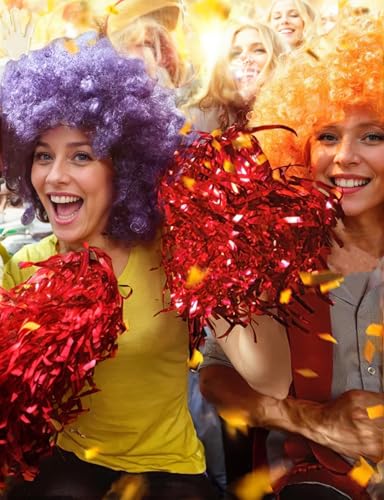 LIULIUBTY Short Bob Hair Wigs Straight with Flat Bangs Synthetic Colorful Cosplay Daily Party Neon Wig for Women + Free Wig Cap 12" Natural As Real (Afro, Purple) - color: Afro, Purple