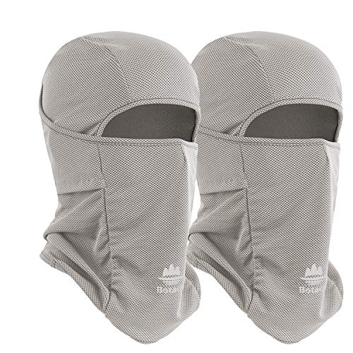 Balaclava Ski Mask, Sun Protection Breathable Face Cover Men Women - color: 2 Packs - Grey