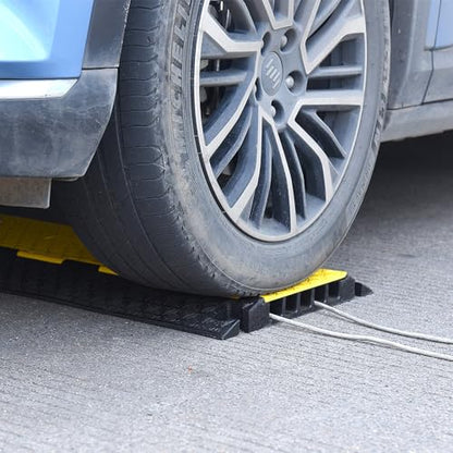 5-Channel Extensible Cable Protector Ramp, Floor Cord Cover - size: 5-Channel (2 Pack)