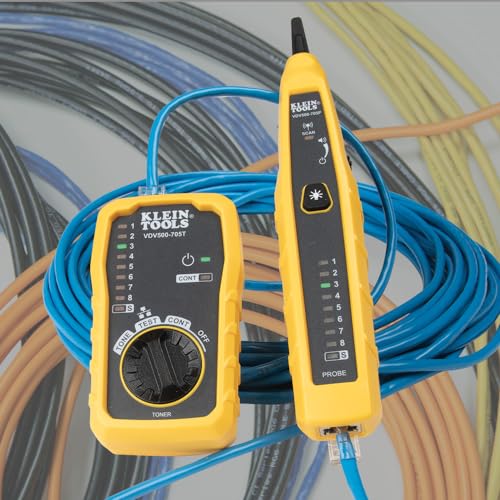 Klein Tools VDV500-705 Wire Tracer Tone Generator and Probe Kit for Ethernet, Internet, Telephone, Speaker, Coax, Video, and Data Cables RJ45, RJ11, RJ12 - style: Tone & Probe Test and Trace Kit