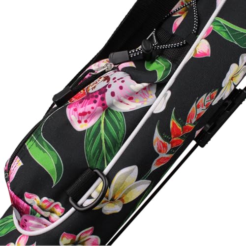 Orlimar Pitch ‘N Putt Lightweight Golf Stand Bag for Men & Women - color: Hibiscus Flowers